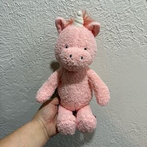 Cloud Island Pink Fuzzy Unicorn Plush Baby Toy nwot